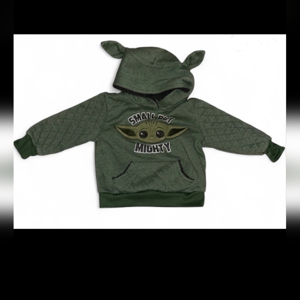 Star Wars Kids Plush Hoodie - Gray and Mint Green - Size 3T